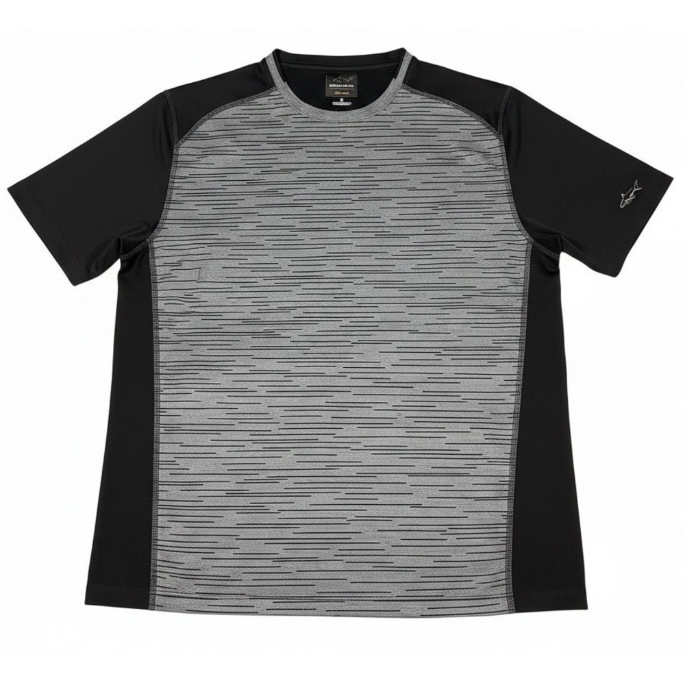 Greg Norman Golf Shark Performance Shirt Men's Medium Gray Black Athletic